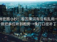 微密圈小抄：看因果词有没有乱用→做把单位补到图旁→像打口径补丁