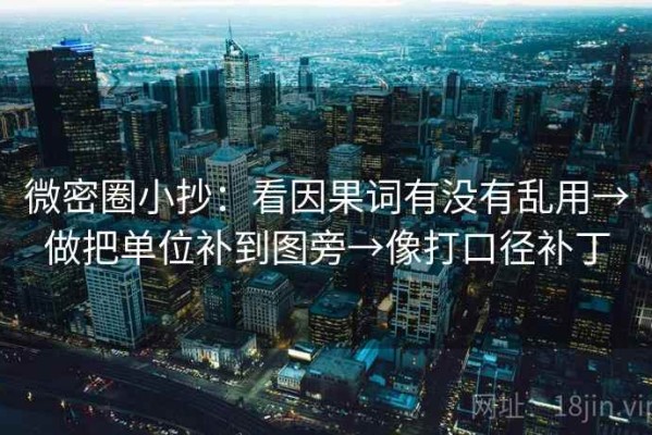微密圈小抄：看因果词有没有乱用→做把单位补到图旁→像打口径补丁